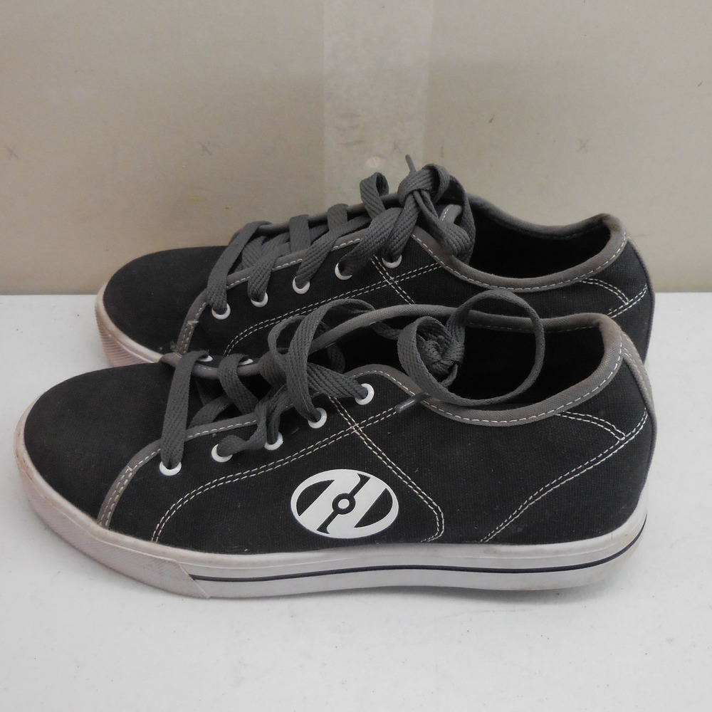 Heelys HES10459 Black Canvas Low Top Skate Shoes Mens 8 With Wheels